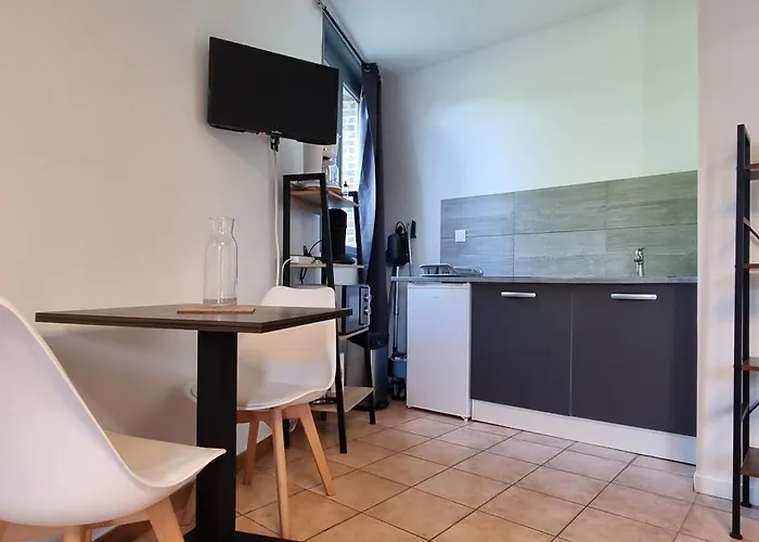 Apartment Rose Rdc Parking Securise Renove Proc Cite Congres Cocon Cosy 27m2 Anzin